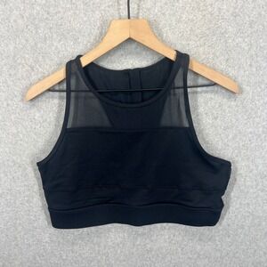 Zyia Active Sports Bra Women XXL Black Mesh Racerback More Rep One More Rep EUC